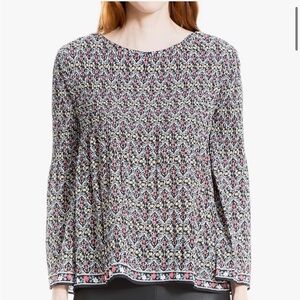Max Studio Crepe Multicolor Patterned Blouse size S